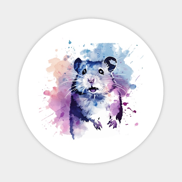 Hamster Water Color Pop Art Hamster Lover Magnet by karishmamakeia